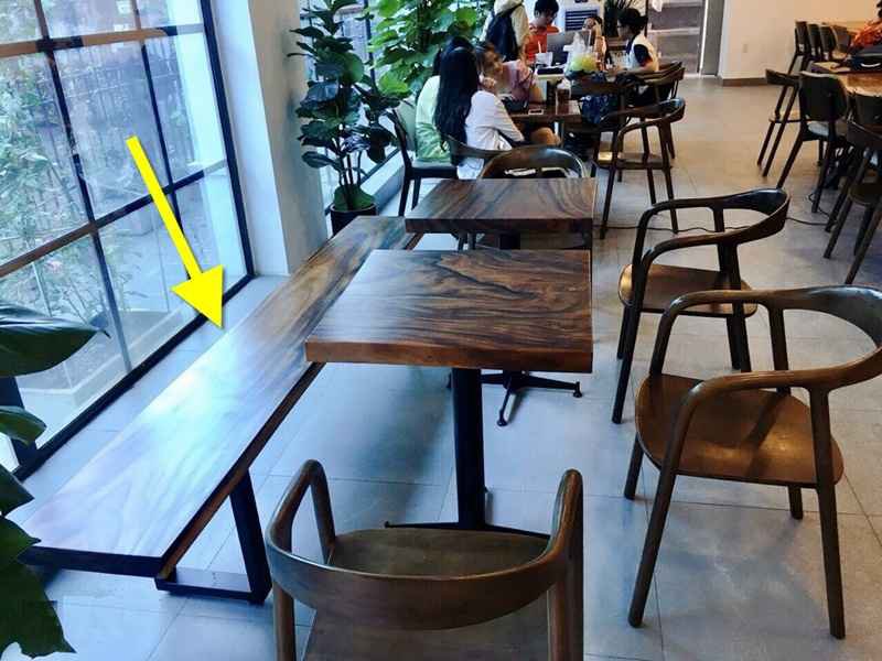 Ghế băng dài dùng cho quán cà phê